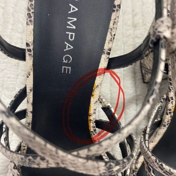 Rampage Emilia Sandals‎ High Heels Size 7.5 Womens New with defect - Picture 3 of 16